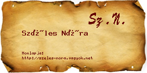 Széles Nóra névjegykártya